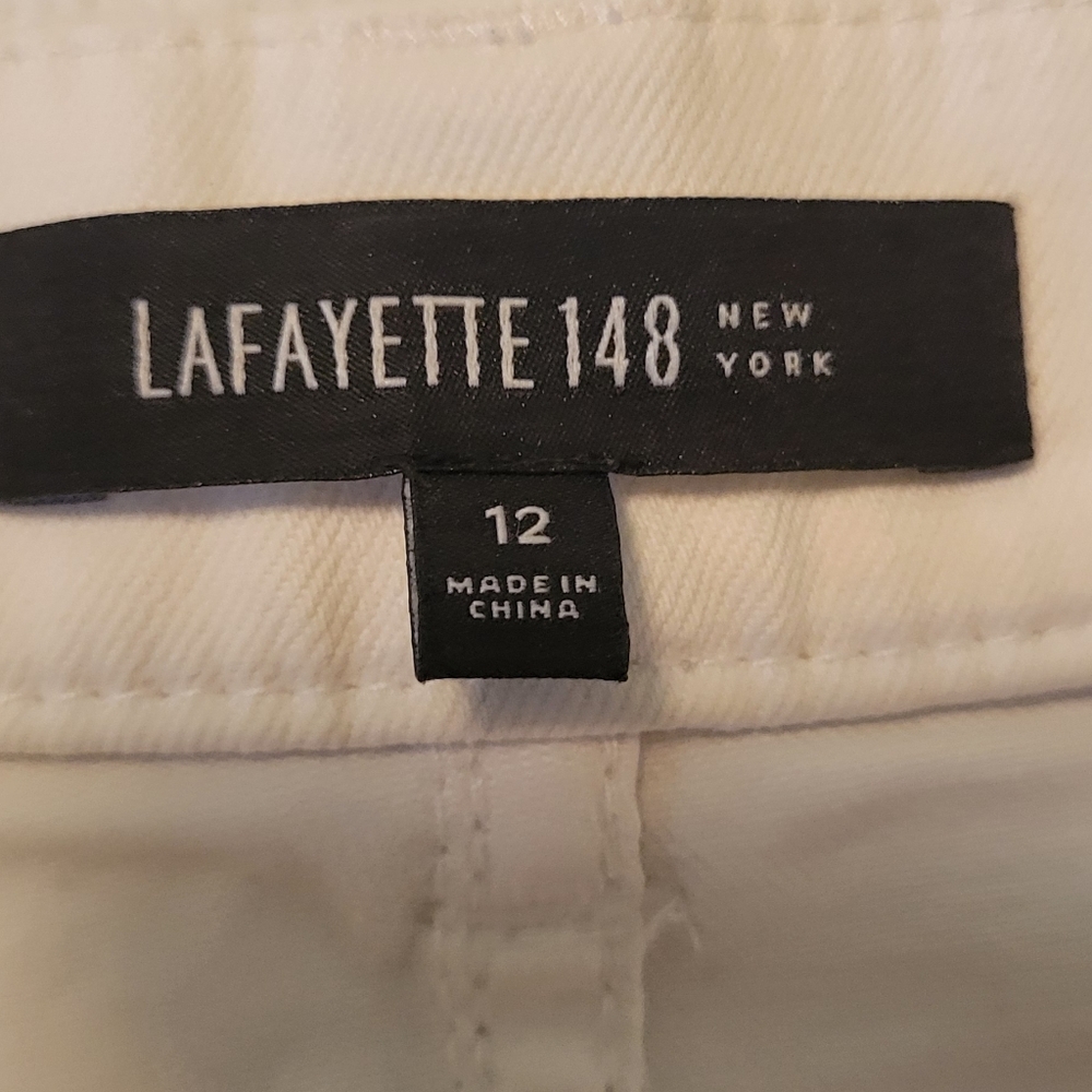 Lafayette 148 New York Thompson White Jeans - Picture 3 of 3